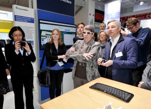 Tour with Dr. Barbara Hendricks, Federal Minister of Environment, Nature conservation, Construction and Reactor Safety, Entrance East, Zentralverband Deutsches Baugewerbe